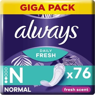 Always Intimates 76шт Нормальний свіжий аромат 1×74 шт, інтимні гігієнічні прокладки