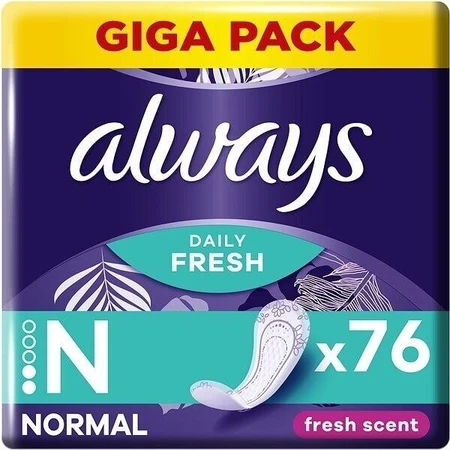 Always Intimates 76шт Нормальний свіжий аромат 1×74 шт, інтимні гігієнічні прокладки: ціни та характеристики