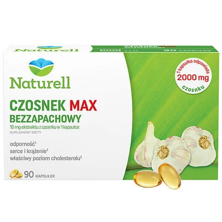 Naturell Часник Макс без запаху, 90 капсул: ціни та характеристики