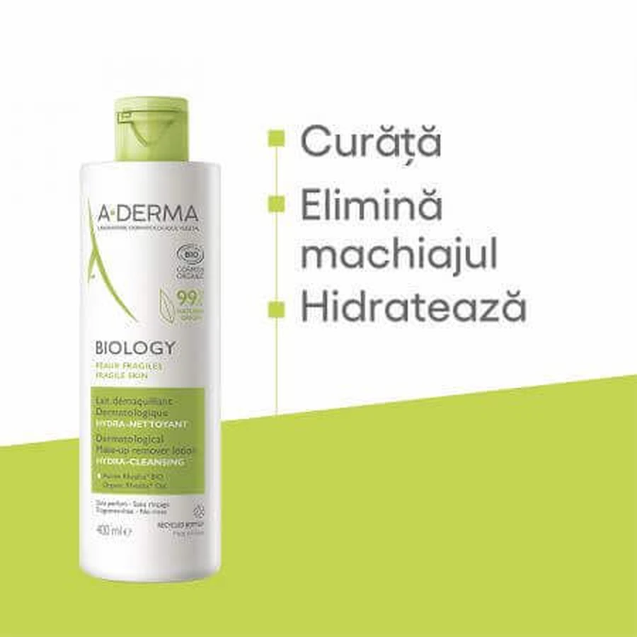 A-Derma Biology Зволожуюче очищувальне молочко, 400 мл: ціни та характеристики