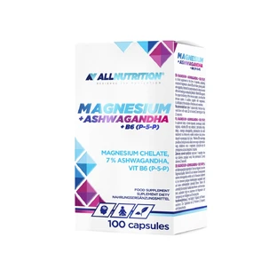 Allnutrition Магний + Ашвагандха + B6 (P-5-P), 100 капсул