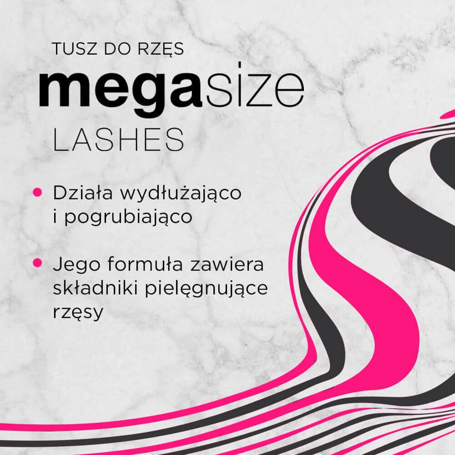Eveline Cosmetics Mega Size Lashes Mascara Утолщающая и подтягивающая тушь для ресниц, 10 мл: цены и характеристики