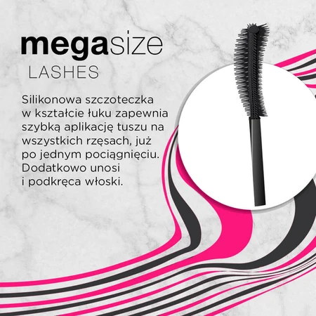 Eveline Cosmetics Mega Size Lashes Mascara Утолщающая и подтягивающая тушь для ресниц, 10 мл: цены и характеристики