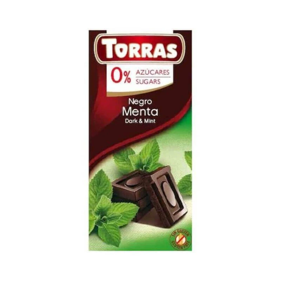 Темный шоколад с мятой, без сахара и глютена 75 г TORRAS: цены и характеристики