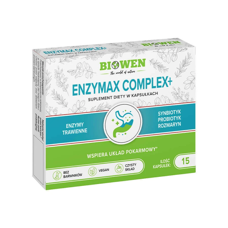 Biowen EnzyMax Complex+, травні ферменти, 15 капсул: ціни та характеристики