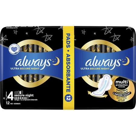 Always Ultra Hygienic Woolies безопасная ночь с крылышками 72 шт.: цены и характеристики