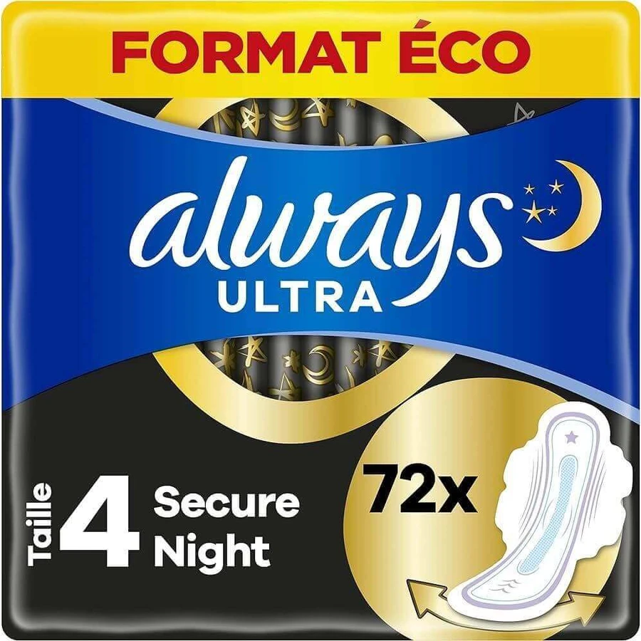 Always Ultra Hygienic Woolies безопасная ночь с крылышками 72 шт.: цены и характеристики