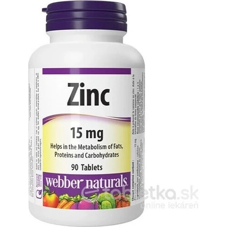 WEBBER NATURALS Цинк 15 мг 1×90 табл, пищевая добавка: цены и характеристики