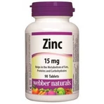 WEBBER NATURALS Цинк 15 мг 1×90 табл, пищевая добавка: цены и характеристики
