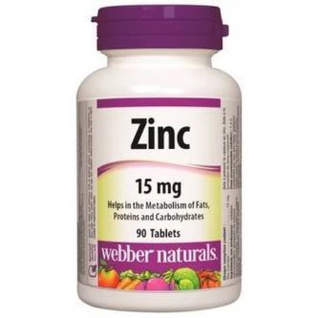 WEBBER NATURALS Цинк 15 мг 1×90 табл, пищевая добавка: цены и характеристики
