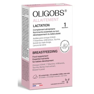 Олигобс Грудное вскармливание МББ Омега 3 Laboratoire CCD Oligobs Breastfeeding MBB Omega 3, 30 таблеток + 30 капсул