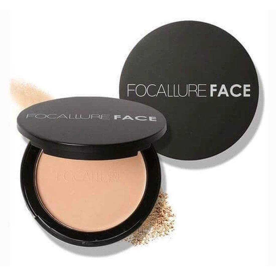 Компактна пудра для обличчя Focallure 02 Natural Beige Натуральний бежевий: ціни та характеристики