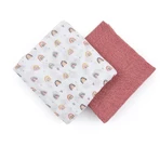 Ковдра з бамбукового мусліну Petite&Mars Misty Rose Rainbow 2в1, 120 х 120 см 2 шт: ціни та характеристики