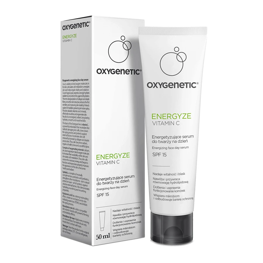 Oxygenetic Energyze Vitamin C, восстанавливающая сыворотка для лица в дневное время, SPF 15, 50 мл: цены и характеристики