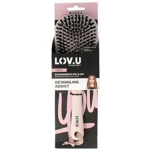 Щетка для волос Paddle LOV.U розовая, 1 штука, Parsa