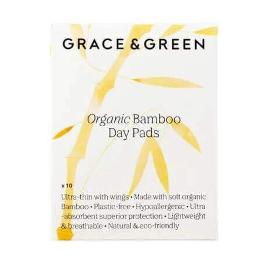 Дневные прокладки из органического бамбука, 10 штук, Grace and Green: цены и характеристики
