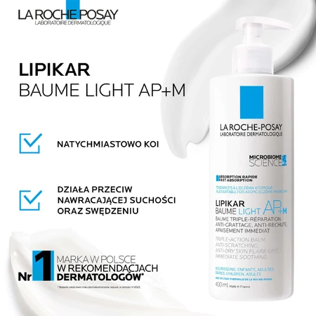 La Roche-Posay Lipikar Baume Light AP+ M Регенеруючий лосьйон для тіла, 400 мл: ціни та характеристики