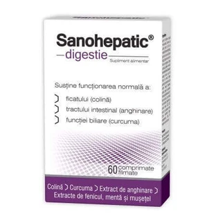 Sanohepatic DIGESTIE Саногепатическое пищеварение, 60 таблеток, Zdrovit
