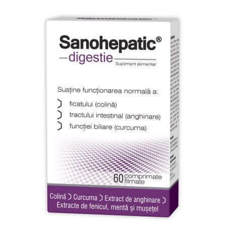 Sanohepatic DIGESTIE Саногепатическое пищеварение, 60 таблеток, Zdrovit: цены и характеристики