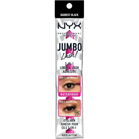 NYX Professional Makeup Jumbo Lash! 2в1 Liner & Lash Adhesive 01 Baddest Black 1 мл: цены и характеристики