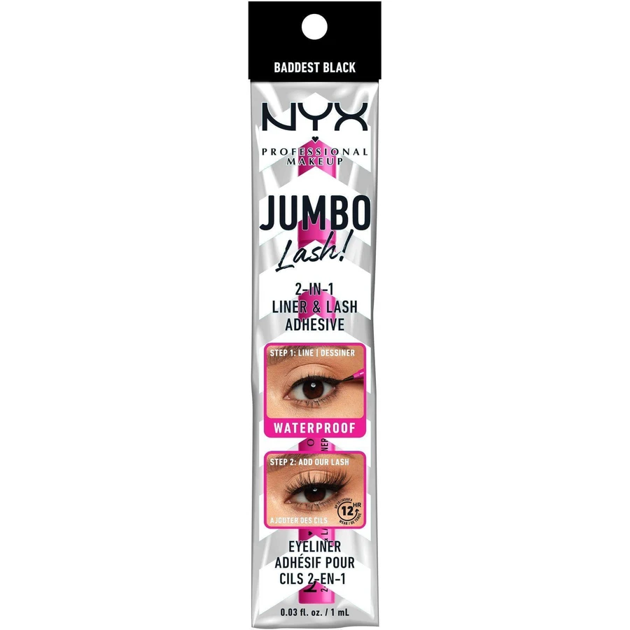 NYX Professional Makeup Jumbo Lash! 2в1 Liner & Lash Adhesive 01 Baddest Black 1 мл: цены и характеристики