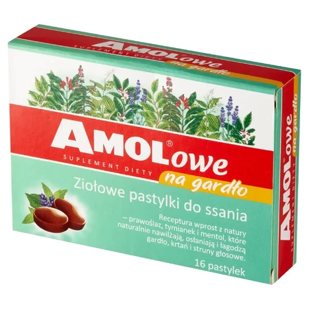 Трав'яні пастилки Orifarm AMOLowe na gardło для розсмоктування, 16 шт.: ціни та характеристики
