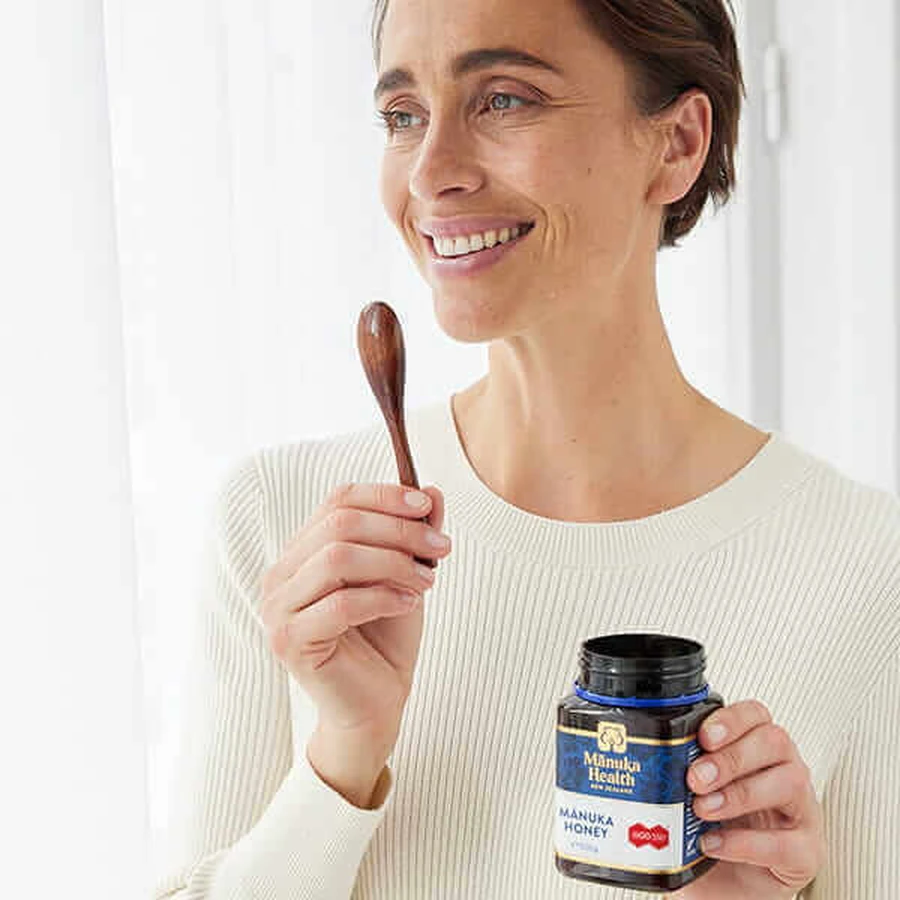 Подарунковий набір Manuka Health, мед Manuka MGO 550+, 500 г + дерев'яна ложка безкоштовно: ціни та характеристики