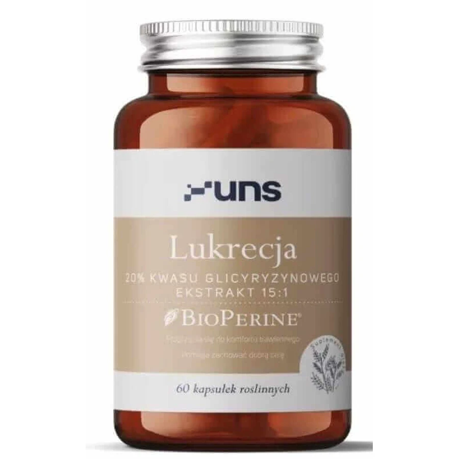Лакриця 60 капс. - 20% UNS гліциризинової кислоти: ціни та характеристики