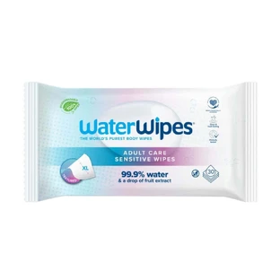 WaterWipes Bio Adult Care, влажные салфетки, вода, XL, 30 штук