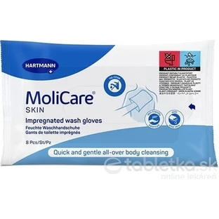 MoliCare SKIN Пропитанные перчатки для стирки 1×8 шт, синий ассортимент