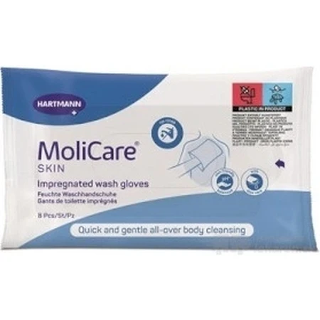 MoliCare SKIN Пропитанные перчатки для стирки 1×8 шт, синий ассортимент: цены и характеристики