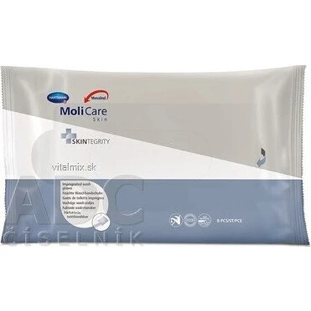 MoliCare SKIN Пропитанные перчатки для стирки 1×8 шт, синий ассортимент: цены и характеристики