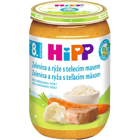 HiPP BIO Овочі та рис з телятиною 220 г: ціни та характеристики