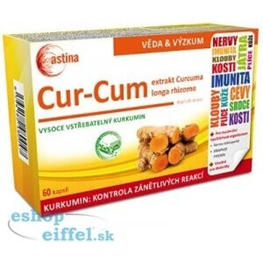 Astina Cur-Cum 1×60 cps, куркумін, що добре засвоюється: ціни та характеристики