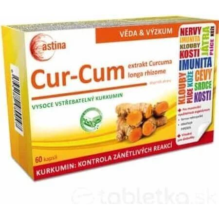 Astina Cur-Cum 1×60 cps, куркумін, що добре засвоюється: ціни та характеристики