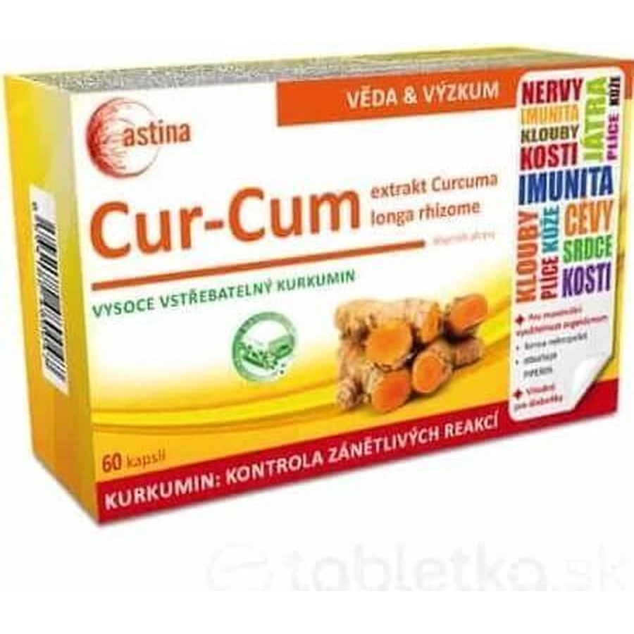 Astina Cur-Cum 1×60 cps, куркумін, що добре засвоюється: ціни та характеристики