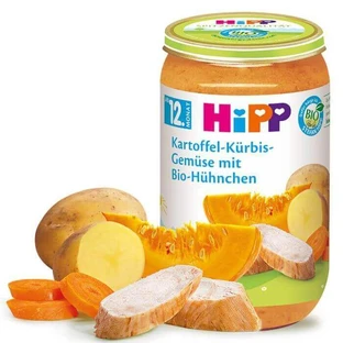 Меню з куркою, картоплею та гарбузом, 250 г, Hipp