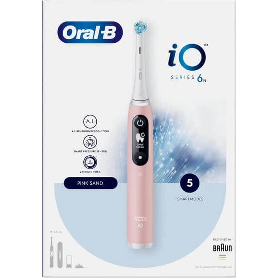 Електрична зубна щітка Oral-B iO Series 6 Pink 1×1, електрична зубна щітка: ціни та характеристики