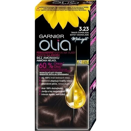 Garnier Olia стійка фарба для волосся 3.23 Темний шоколад набір 1×1, перманентна фарба для волосся: ціни та характеристики