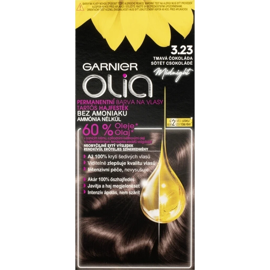 Garnier Olia стійка фарба для волосся 3.23 Темний шоколад набір 1×1, перманентна фарба для волосся: ціни та характеристики
