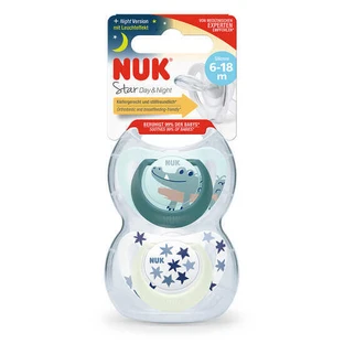 Пустушка силіконова M2 Star Day&Night, 2 штуки, 6-18 місяців, Nuk