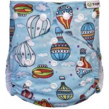 T-TOMI Diaper AIO - Пеленальний комплект на застібках Повітряні кульки 1×2 шт, трусики-підгузки: ціни та характеристики