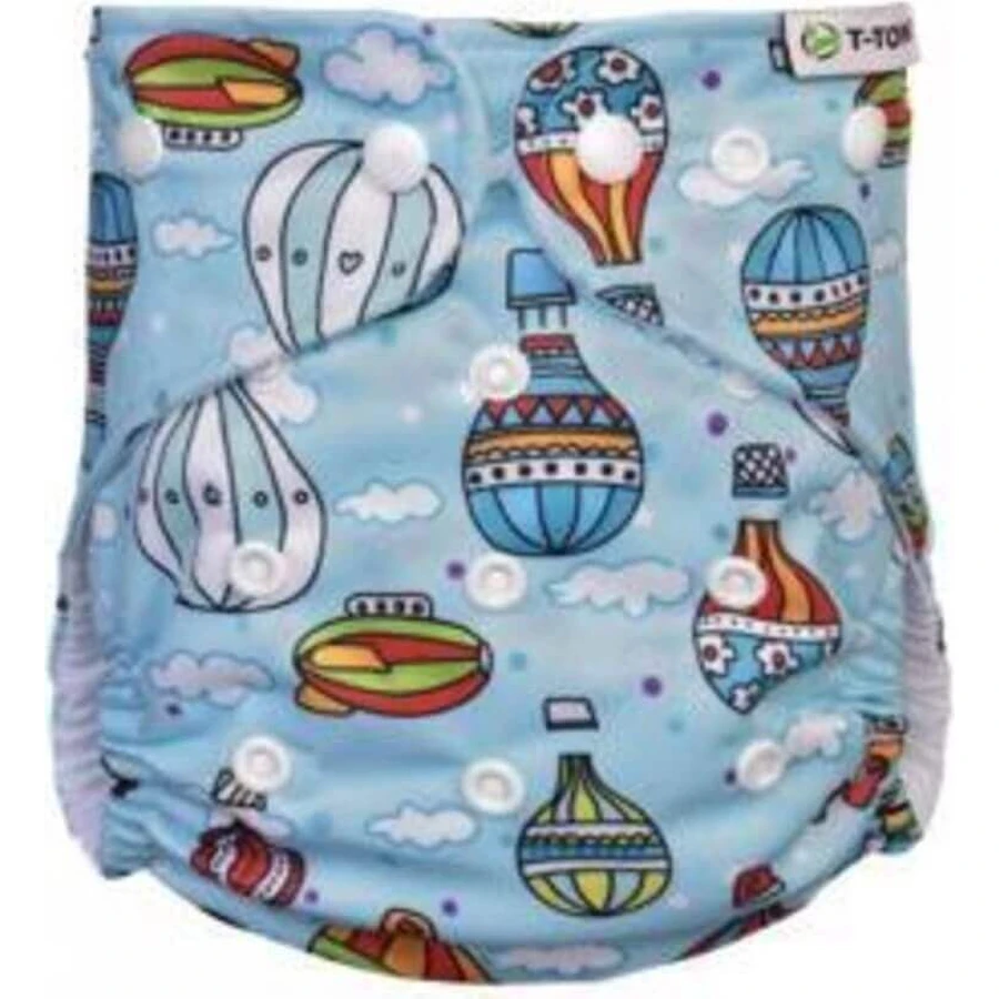 T-TOMI Diaper AIO - Пеленальний комплект на застібках Повітряні кульки 1×2 шт, трусики-підгузки: ціни та характеристики