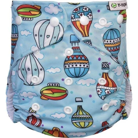 T-TOMI Diaper AIO - Пеленальний комплект на застібках Повітряні кульки 1×2 шт, трусики-підгузки: ціни та характеристики