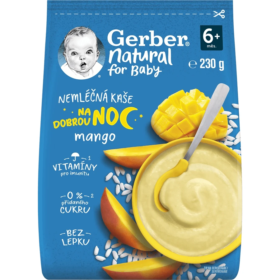 Gerber Натуральный немолочный каа манго Спокойной ночи 230 г: цены и характеристики