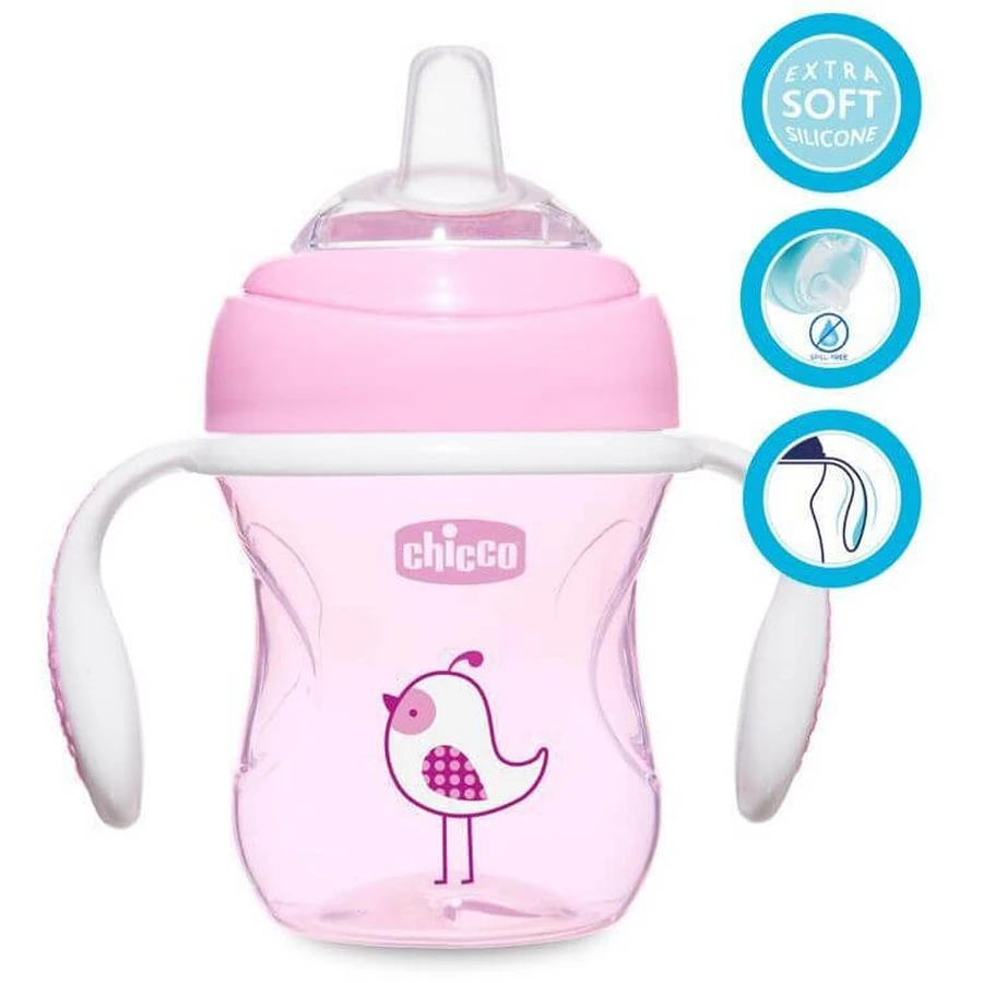Chicco CHICCO Перехідна чашка з ручками 200 мл 4m+: ціни та характеристики