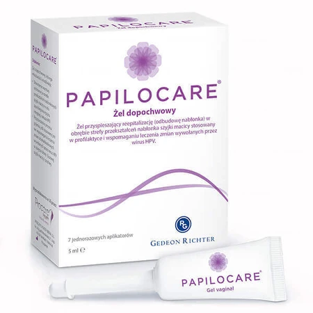 Папилокеа Gedeon Richter Papilocare вагинальный гель, аппликатор 5 мл, №7: цены и характеристики