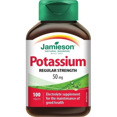 JAMIESON POTASSIUM 50 мг 1×100 табл, калий: цены и характеристики
