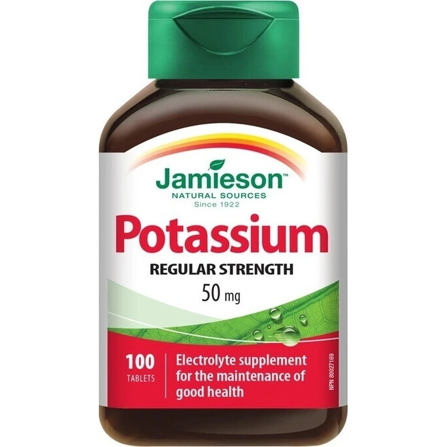 JAMIESON POTASSIUM 50 мг 1×100 табл, калий: цены и характеристики