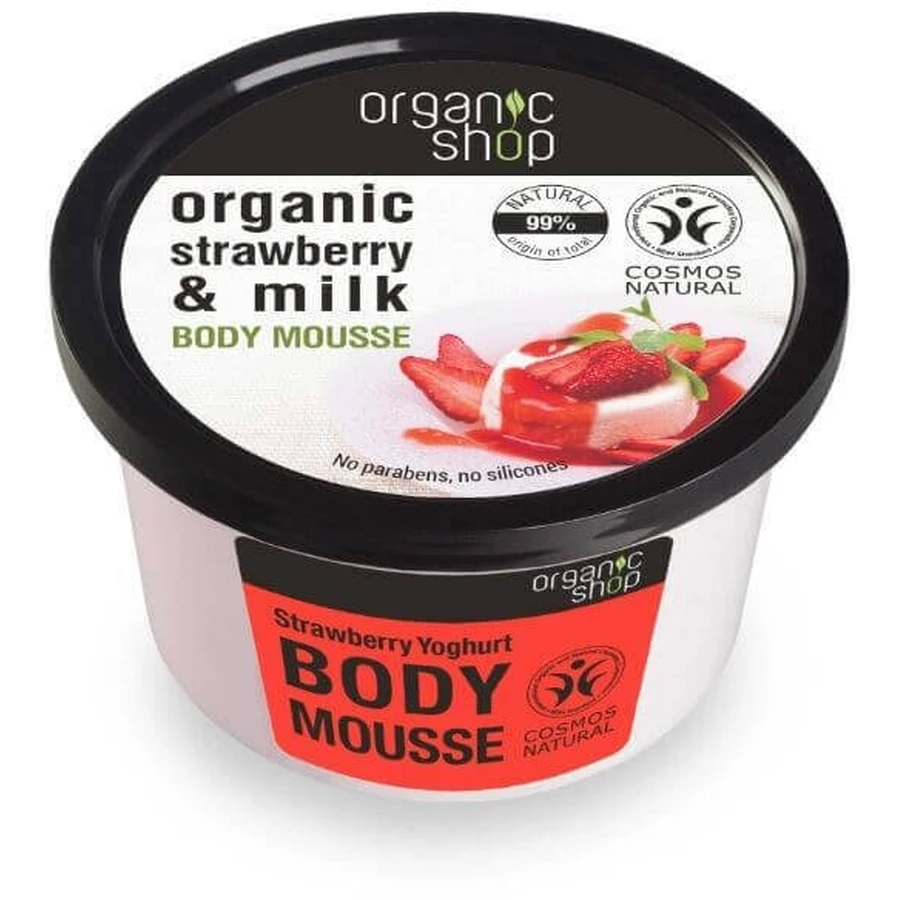 Organic Shop Пена для тела "Клубника и йогурт" 250 мл: цены и характеристики